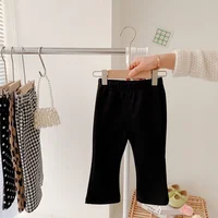 Baby Girls Boot Cut Pant 2023 Spring New Baby Flare Pants Casual Girls Leggings Children Cute Trousers Kids Cotton Pants 1Y-12Y 2