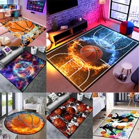 Creative Sports Area Rug Personalized Healthy ExerciseTeen Fantastic Basketball Enthusiast Carpet for Home Decor Kid Room ,Etc. 1