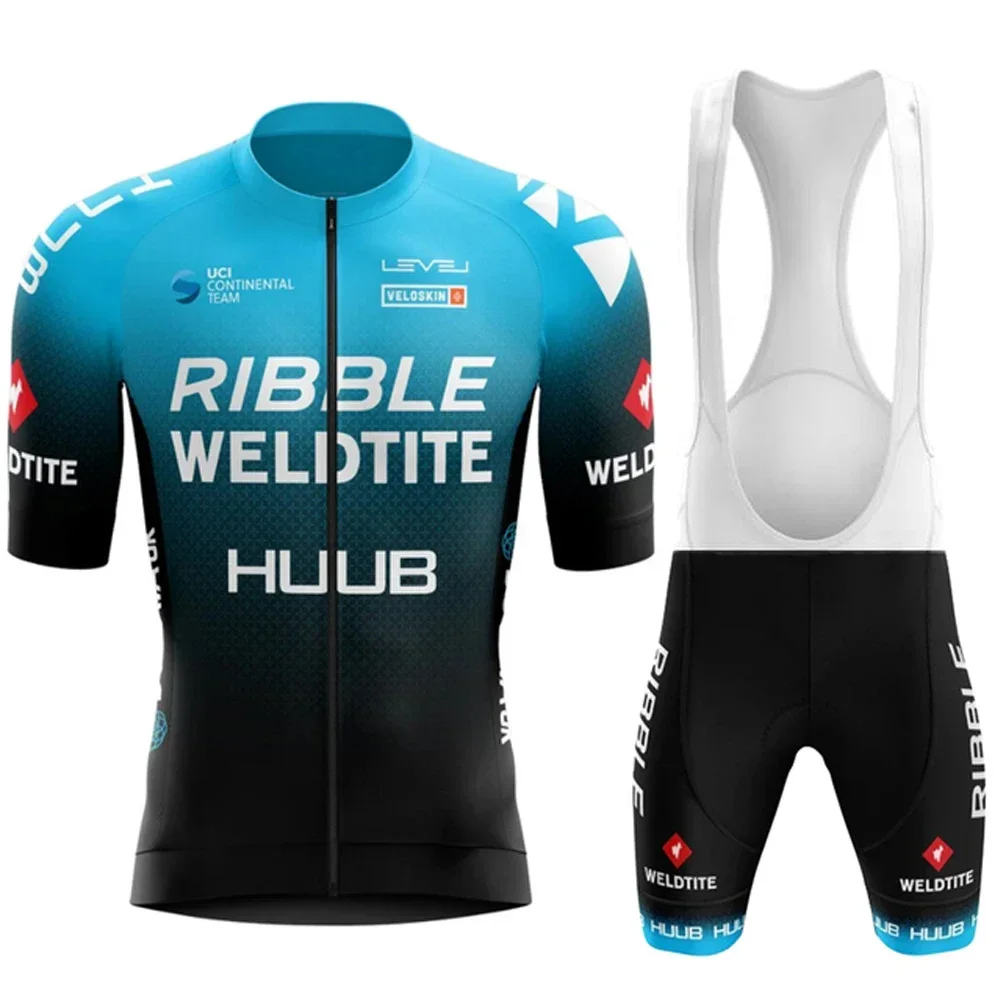 2024 HUUB 남성용 사이클링 저지, 사이클링 의류, 여름 반팔, 자전거 반바지