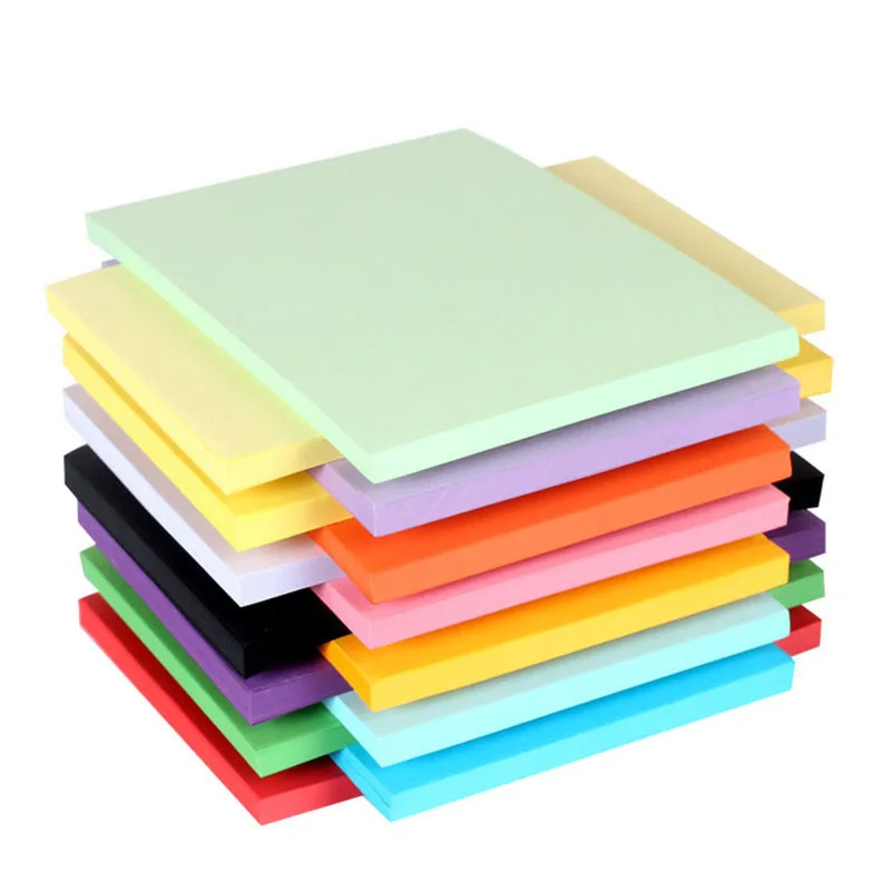 A4 Paper Printer Tracing Copy Paper 10 Color 50sheet/lot 80gsm Children Handwork DIY Card Scrapbook drop