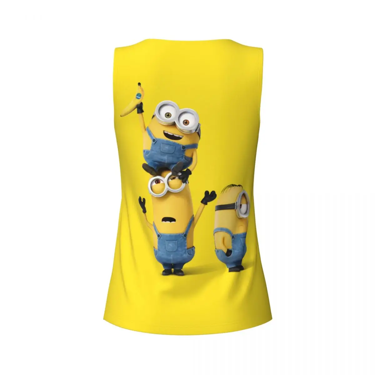 Custom Minion Cartoon Banana Yoga Shirt Women Athletic Workout Running Tank Tops 5