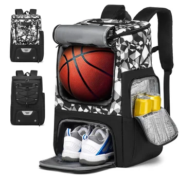 Sports Training Equipment Basketball Backpack with Separate Ball holder & Shoes Compartment Gym Backpack for Basketball Soccer 1