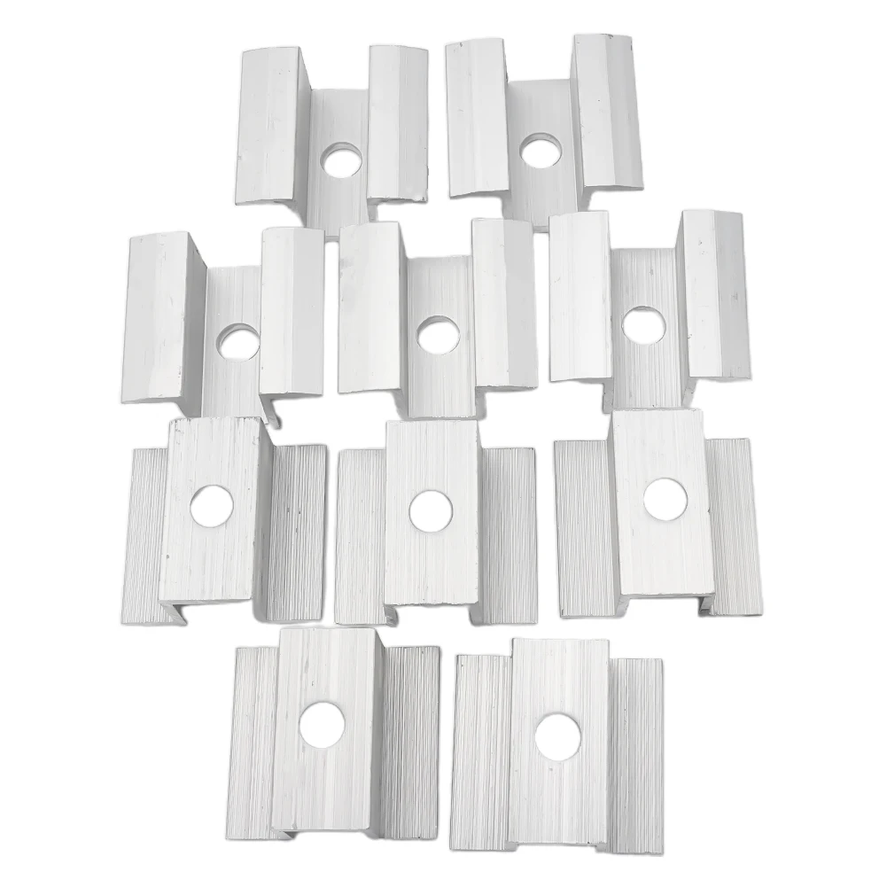 

Solar Power Tools Solar Middle Clamp Solar Middle Clamp Aluminum Alloy Corrosion Resistance For Frame Solar Access Brand New
