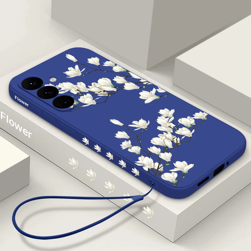 Magnolia Blossom Silicone Phone Case
