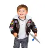 2-12 years old 2019 winter PU leather A2 bomber flight jacket baby girl clothes  boy kids girls coat vintage Outerwear pilot 1