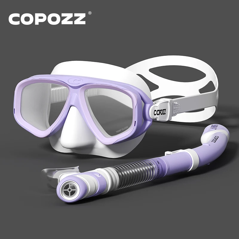 Premium Anti-Fog Snorkel and Diving Mask Set with Adjustable Strap