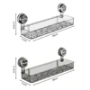 Bathroom Rack suction cup storage rack bathroom sink washbasin suction cup wall mounted non perforated bathroom storage rack 6