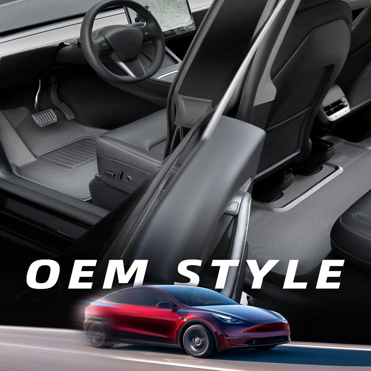 For Tesla Model 3 Highland XPE Floor Mats All Weather 3D Waterproof Scratch Resistant Trunk Mat Cargo Liner Backrest Mats