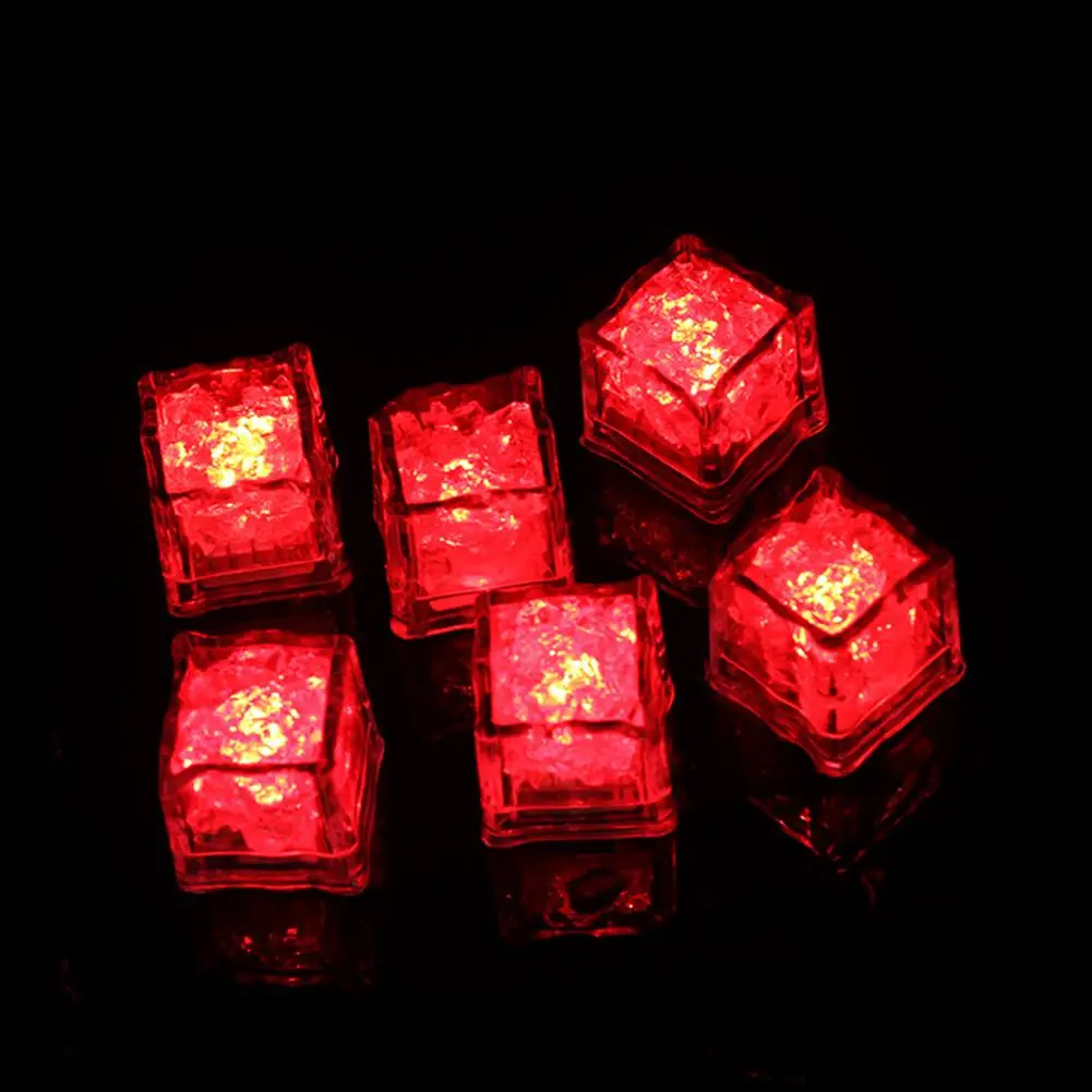 ตัวเลือกสินค้า LED Ice Cube หลายสีกระพริบเรืองแสง ตกแต่งปาร์ตี้