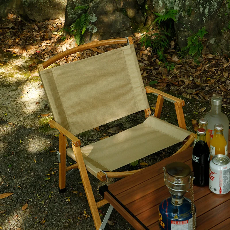 IUTOPO Solid Wood Kermit Chair Outdoor Folding Chair Portable