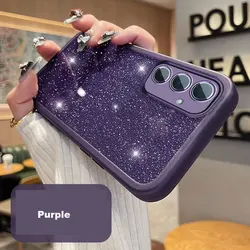 Luxury Bling Shockproof Silicone Soft Cover Case for M34 5G (Purple)