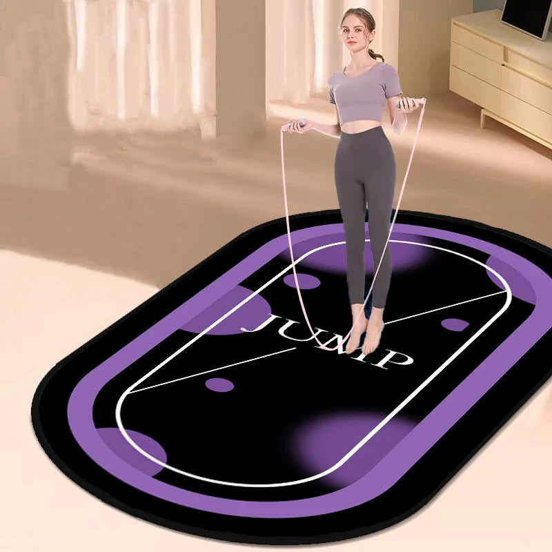 

Fitness Yoga Mats Women Exercise Home Shock-absorbing Floor Mat Skipping Rope Non-slip Rugs Thickened Silent Special Simple Rug