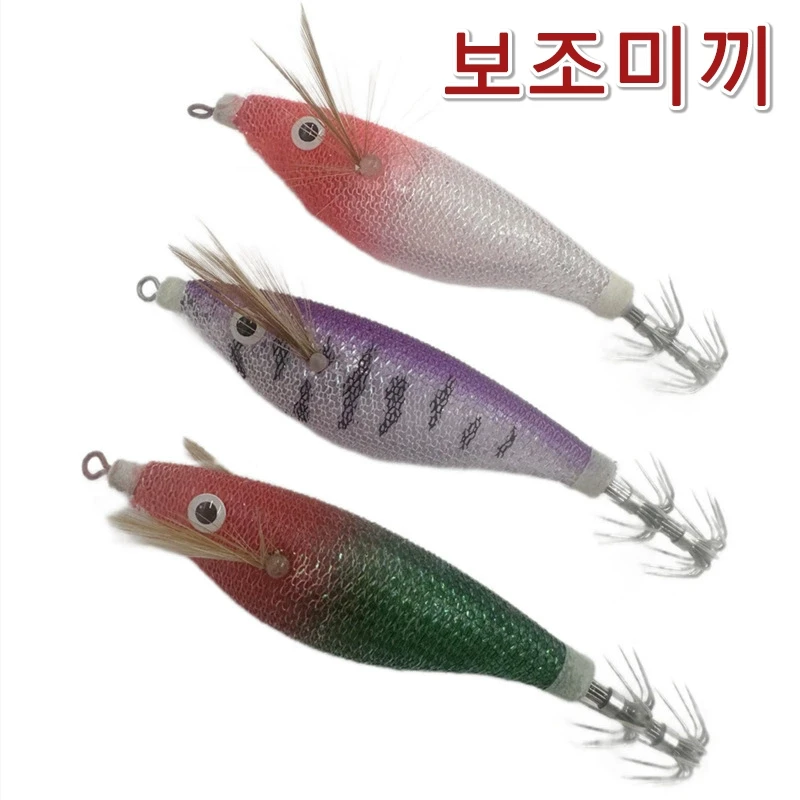 1/5pcs Webfoot Octopus Egi Squid Bait Horizontal Cuttlefish Lure Squid Jig Egi Hook Wood Shrimp Short Arm Octopus Bait문어에기