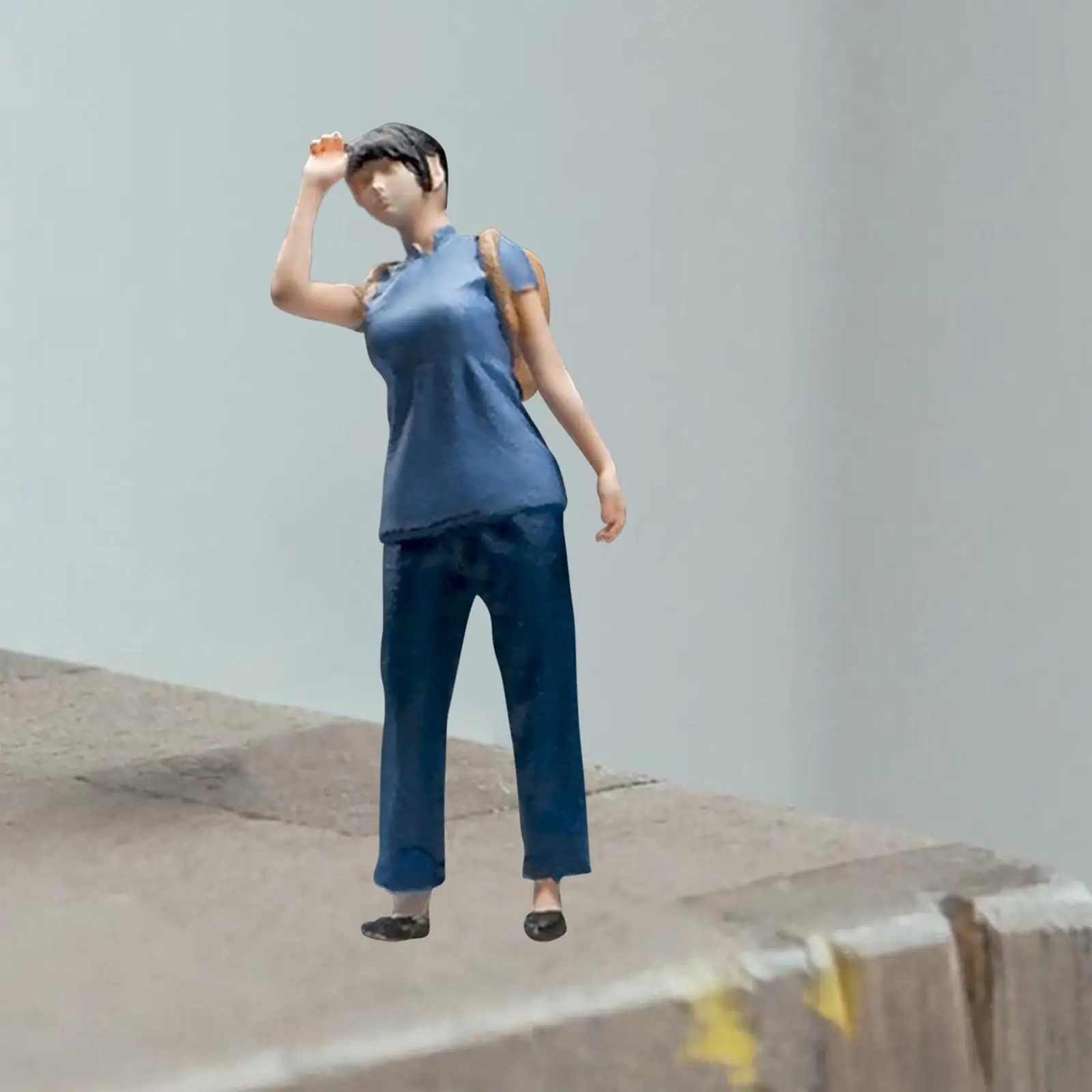 

Фигурки 1/64 человек, украшение для стола из песка, фигурки для поездов, парков, уличных людей, фигурки из смолы, фигурка женщина-фермера Для Вытирания пота, украшение