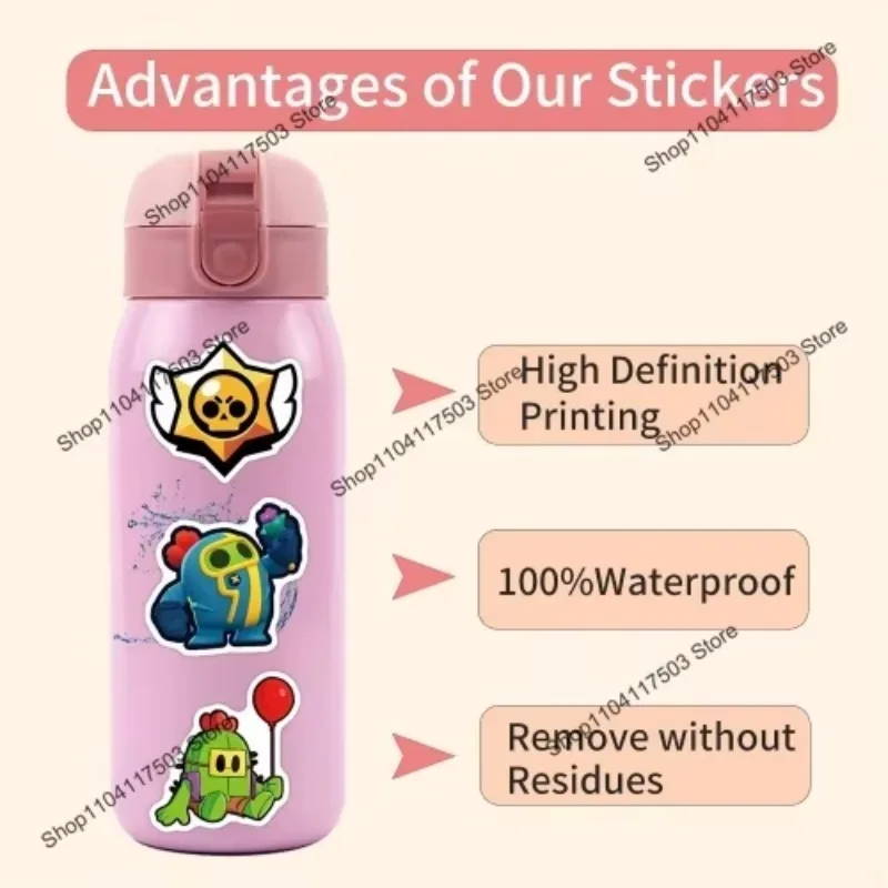 Classic Kawaii Mascot Stickers Motorcycle Skateboard Laptop Decimal Sticker Waterproof Classic Toy Leon Spike Nita Stickers Toy mascot stickers