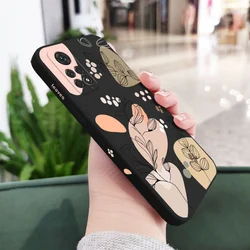 Elegant Abstract Botanical Design Phone Case - Premium Cover for Redmi 9T (Black)