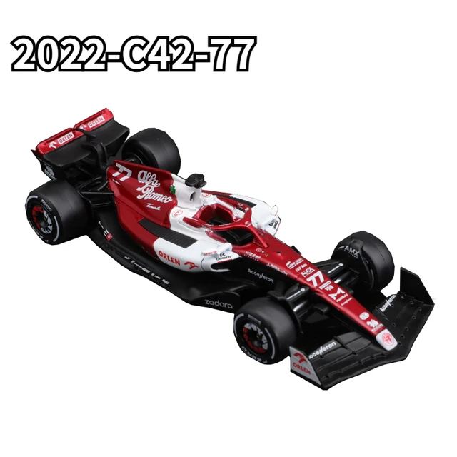 Bburago 1:43 F1 Model Car Mercedes Ferrari Redbull Racing SF23 AlpineA523 AlfaC43 Metal Diecast Verstappen Collectible Miniature - Valtteri Bottas-77