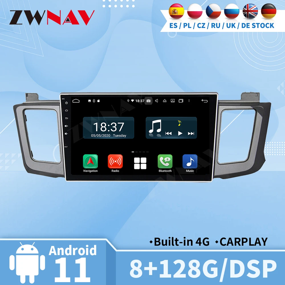 

Carplay Radio Bluetooth For TOYOTA RAV4 RAV 4 2012 2013 2014 2015 Automotive Multimedia Central 2 Din Android Auto Screen Stereo