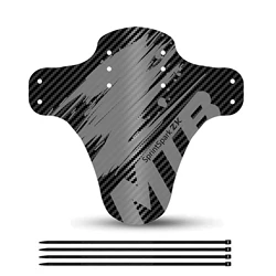 Upgraded Carbon Pattern Ultralight Bike Mudguard for Front and Rear Wheels (Gray)