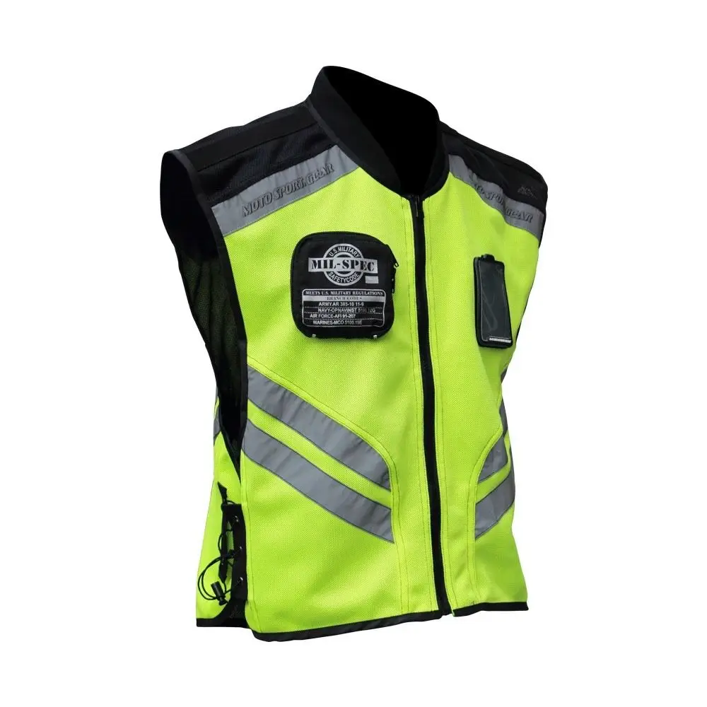High Visibility Warning Safety Coat Lightweight Wear Resistant Reflective Vest Breathable Professional Motorcycle Jacket