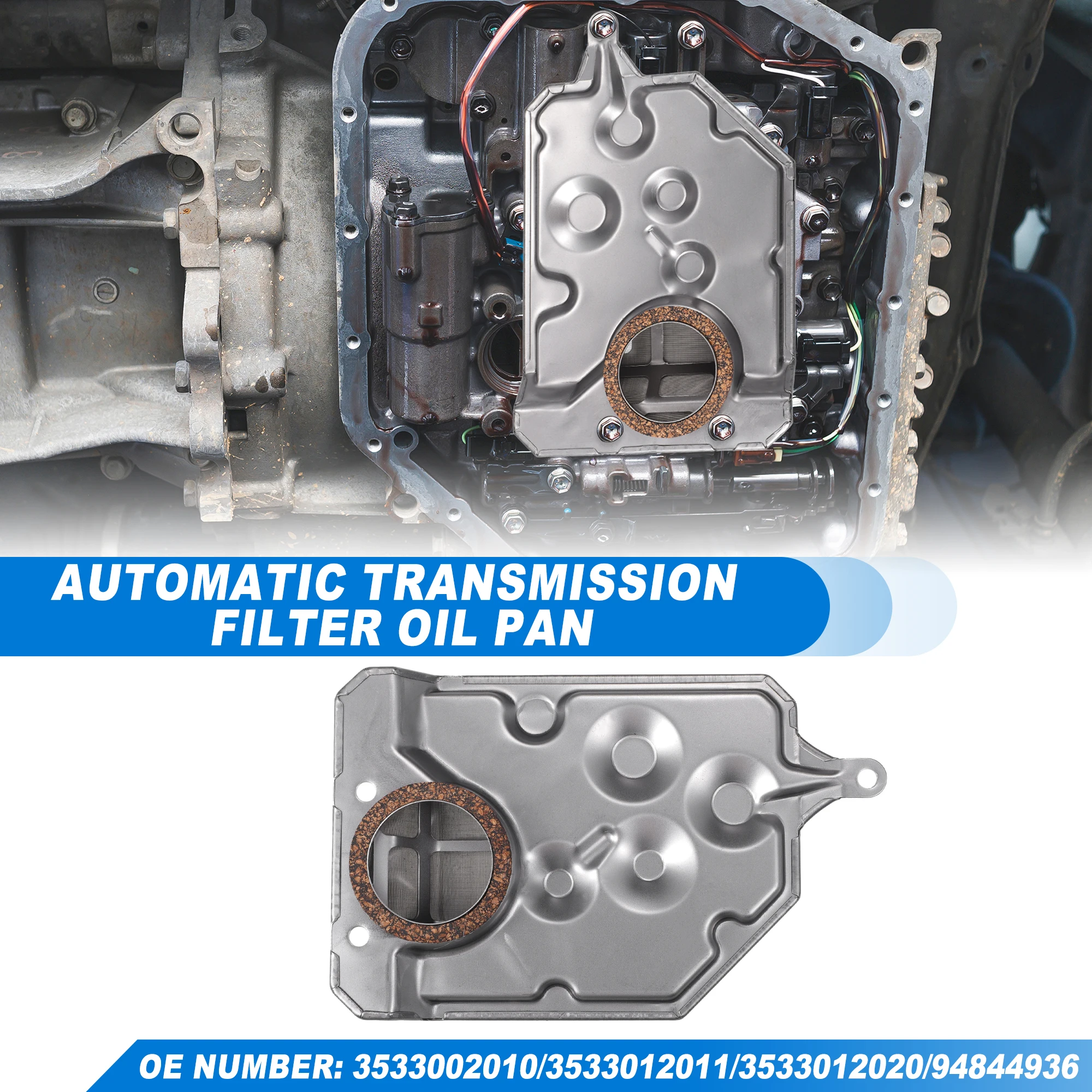 UXCELL Automatic Transmission Filter Oil Pan for Toyota Corolla LE, LE Limited 1.6L L4-Gas 1985, 1986 3533002010