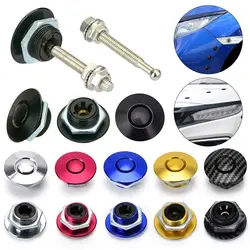 1Pcs Aluminum Push Button Universal Quick Release Latch Clip Engine Bonnet Lock Car Accessory Body Kit Front Bumper Hood Pin