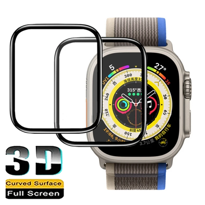 2pcs 3d Curved Screen Protector For Apple Watch Ultra 49mm Iwatch