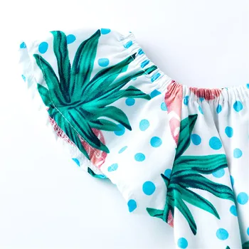 3 6 12 24 Months Newborn Baby Girls Summer Clothes Pineapple Romper +Headband Sets Infant Outfits Fashion Suit Girl Clothing 3