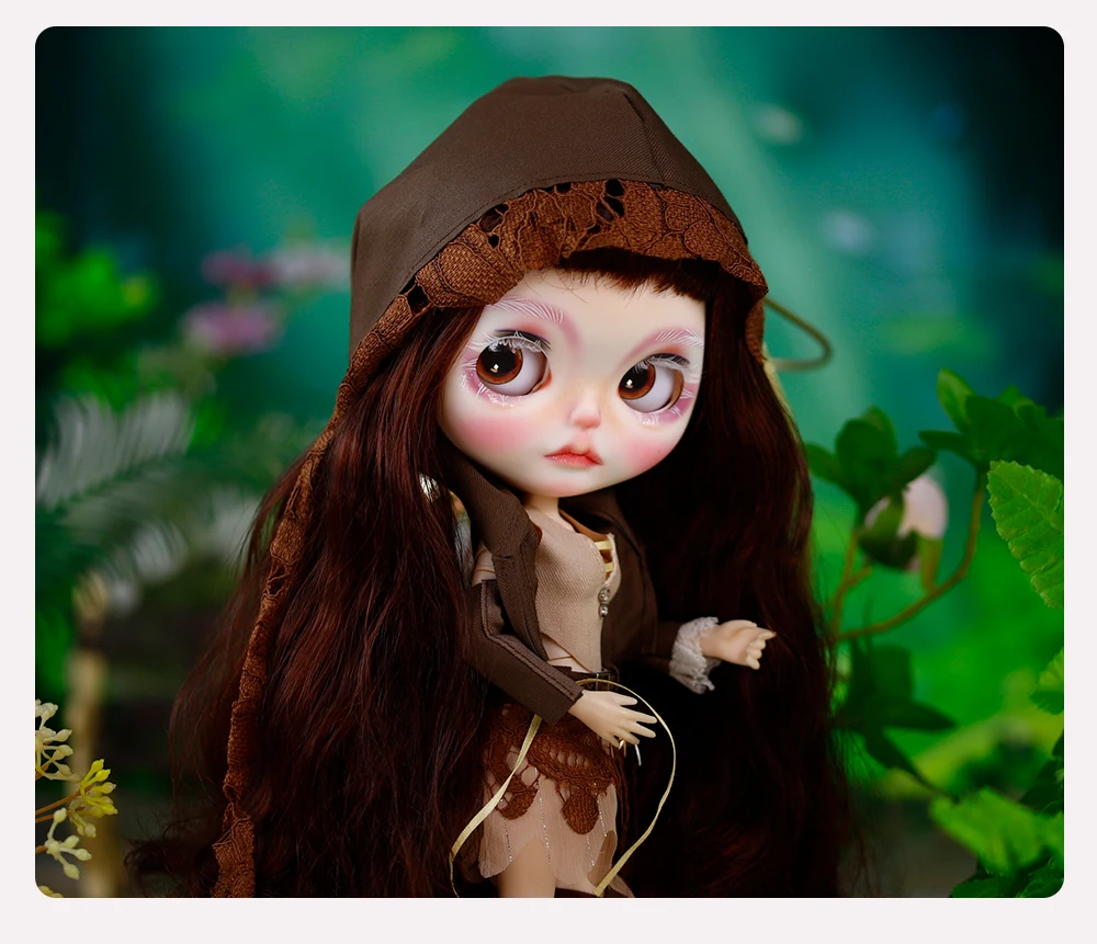 Esther - Premium Custom Neo Blythe Doll with Ginger Hair, White Skin & Matte Cute Face 10
