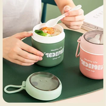 Boîte à déjeuner Portable de 510ml, récipient pour soupe au micro-ondes, bouillie, anti-fuite, tasse de yaourt à l'avoine pour la rentrée scolaire, accessoires de cuisine 1