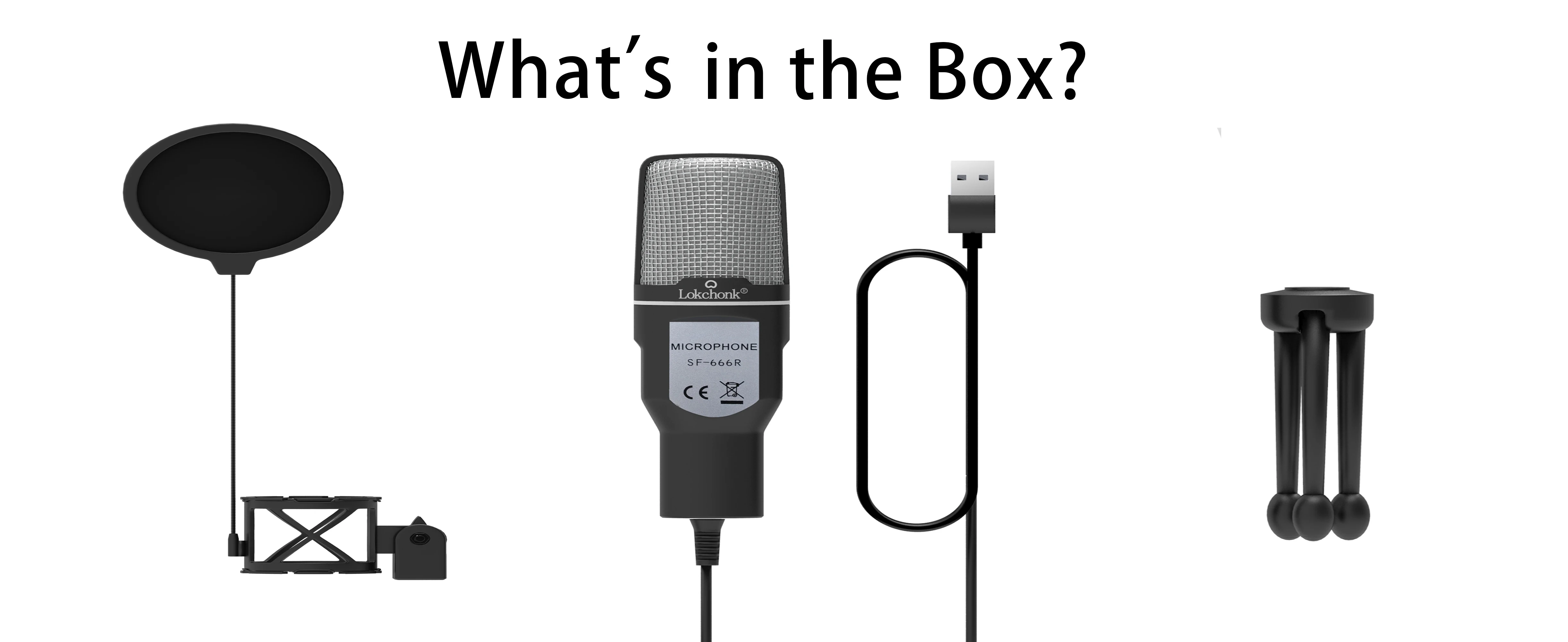 USB Microphone RGB Microfone Condensador