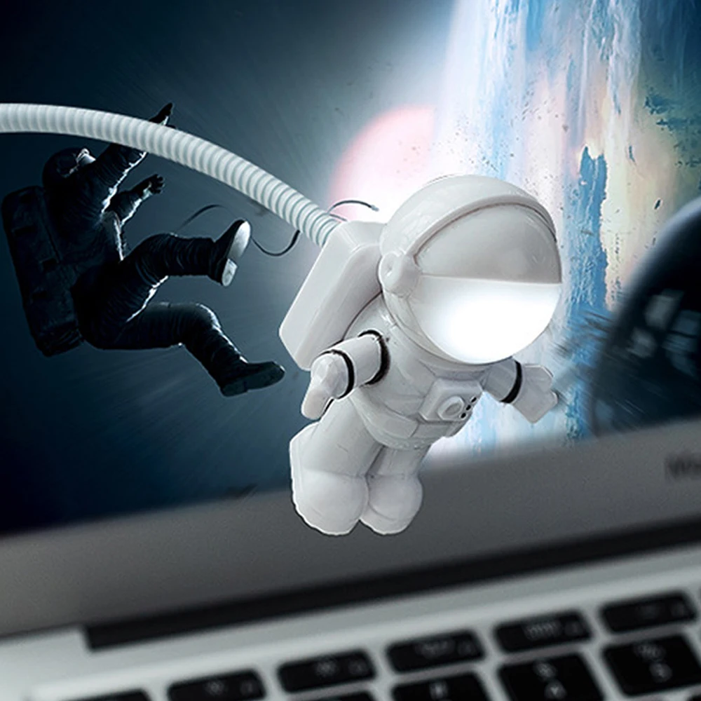 USB Lights Creative Astronaut Night Light Portable LED Reading Desk Lamp For Laptop Power Bank Notebook PC Computer