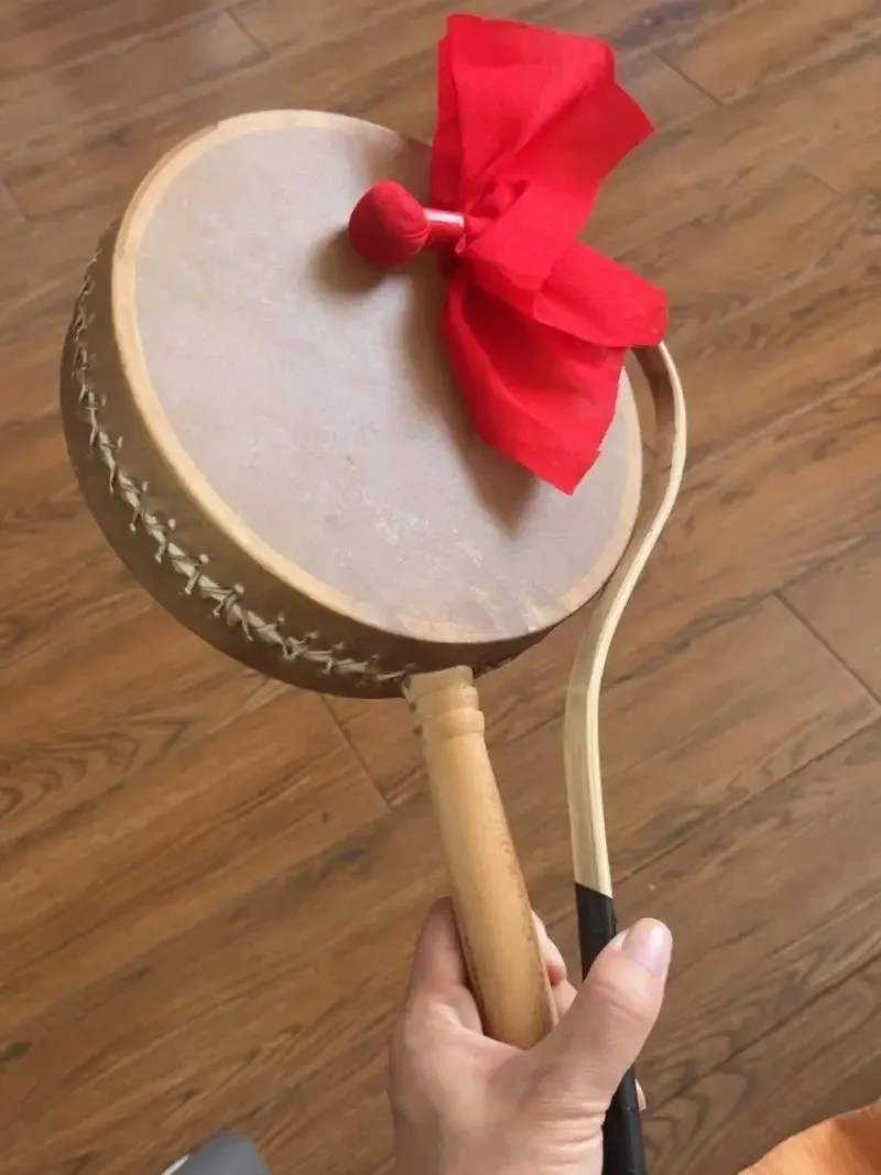 Reba Drum Tibetan Characteristic Style Cow Leather Handle Drum Stage Performance Dance Props Professional Percussion Instruments