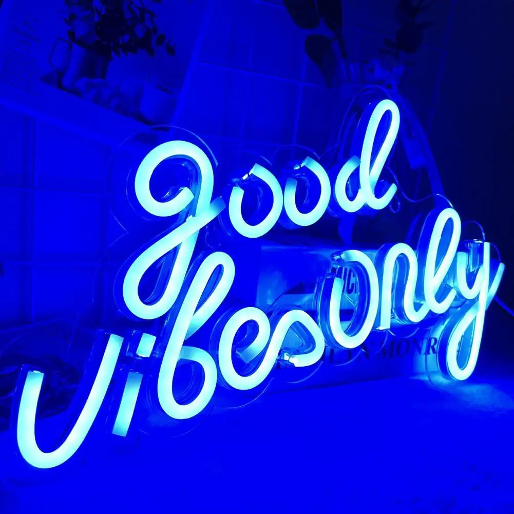 bathroom night light Good Vibes Only Neon Signs Decor Light Lamp Bedroom Beer Bar Pub Party Hotel Game Room Wall Art Christmas Decor star wars night light