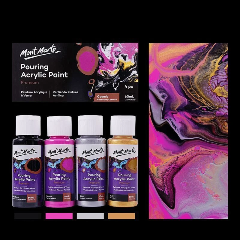 

60ML Pigment Acrylic Paint Set Fluid Marbling Paint Acrylic Pouring Medium Drawing Tool For Artist DIY Art Supplies