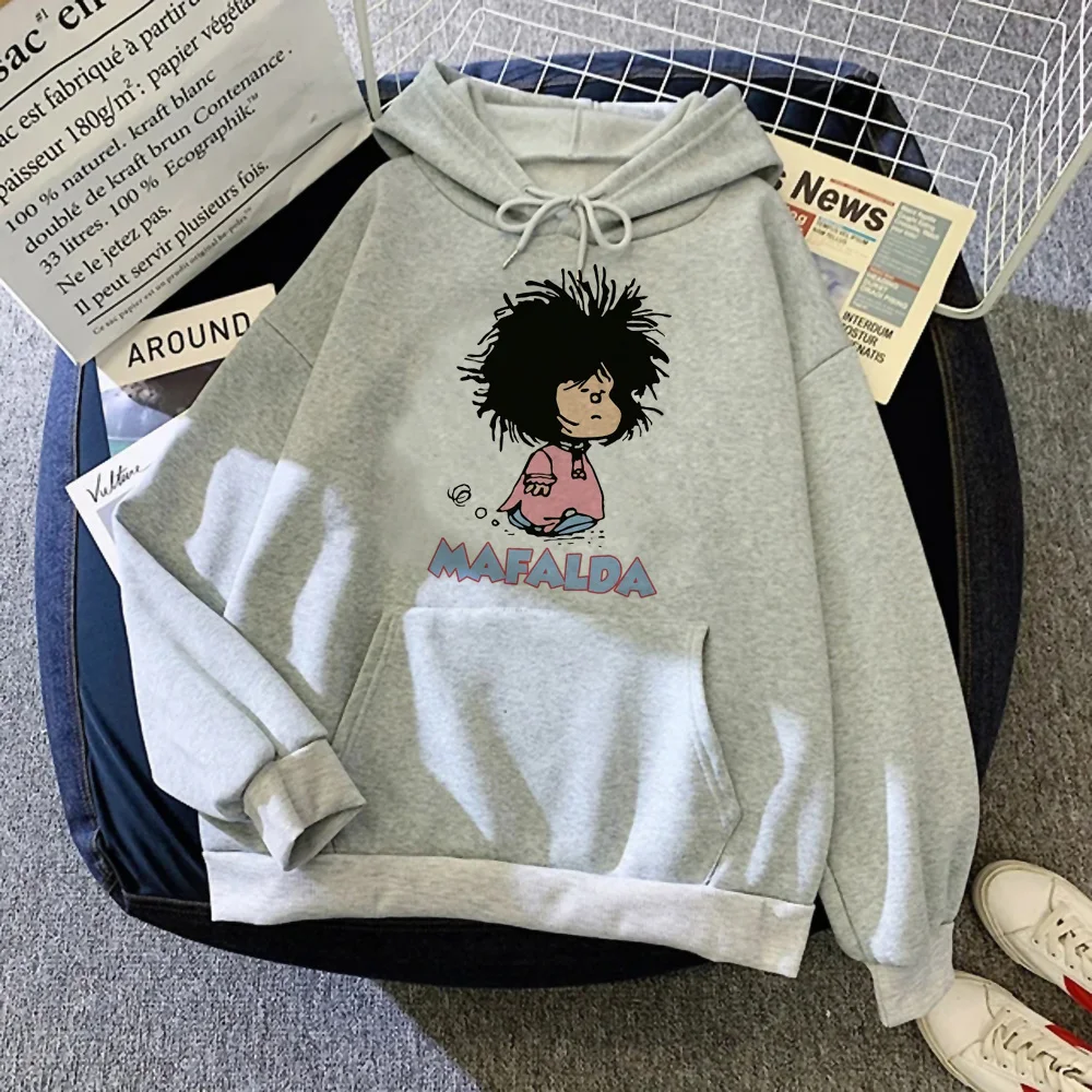 Mafalda hoodies women y2k aesthetic streetwear long sleeve top harajuku sweatshirts women anime Pullover