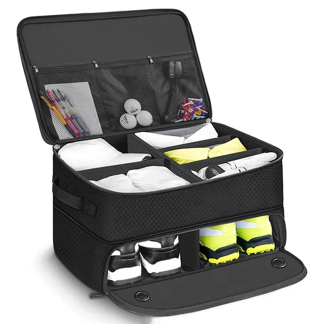 Golf Storage Bag for Car Trunk Golf Locker With 5 Separate Ventilated Compartment Golf Organizer Golf Shoe Bag For Car