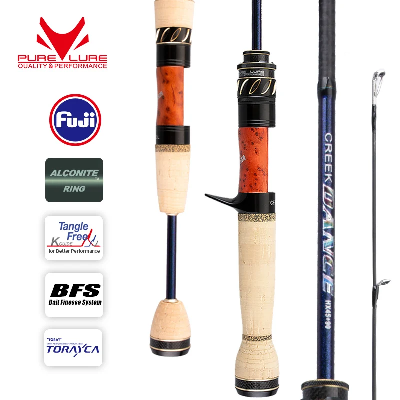 Canne trout rod PURELURE CREEK DANCE BFS casting UL pour ruisseau anneaux Fuji Alconite