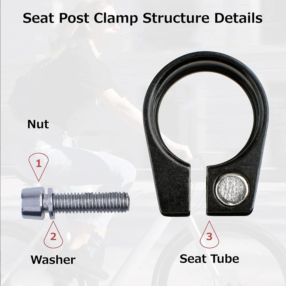 Bike Seat Post Clamp Cycles Bike Seat Post Clamp 28.6/31.8/34.9mm Aluminum Alloy Seat Tube Clip Quick Bicycle Seatposts Clamps For MTB Road Bikes