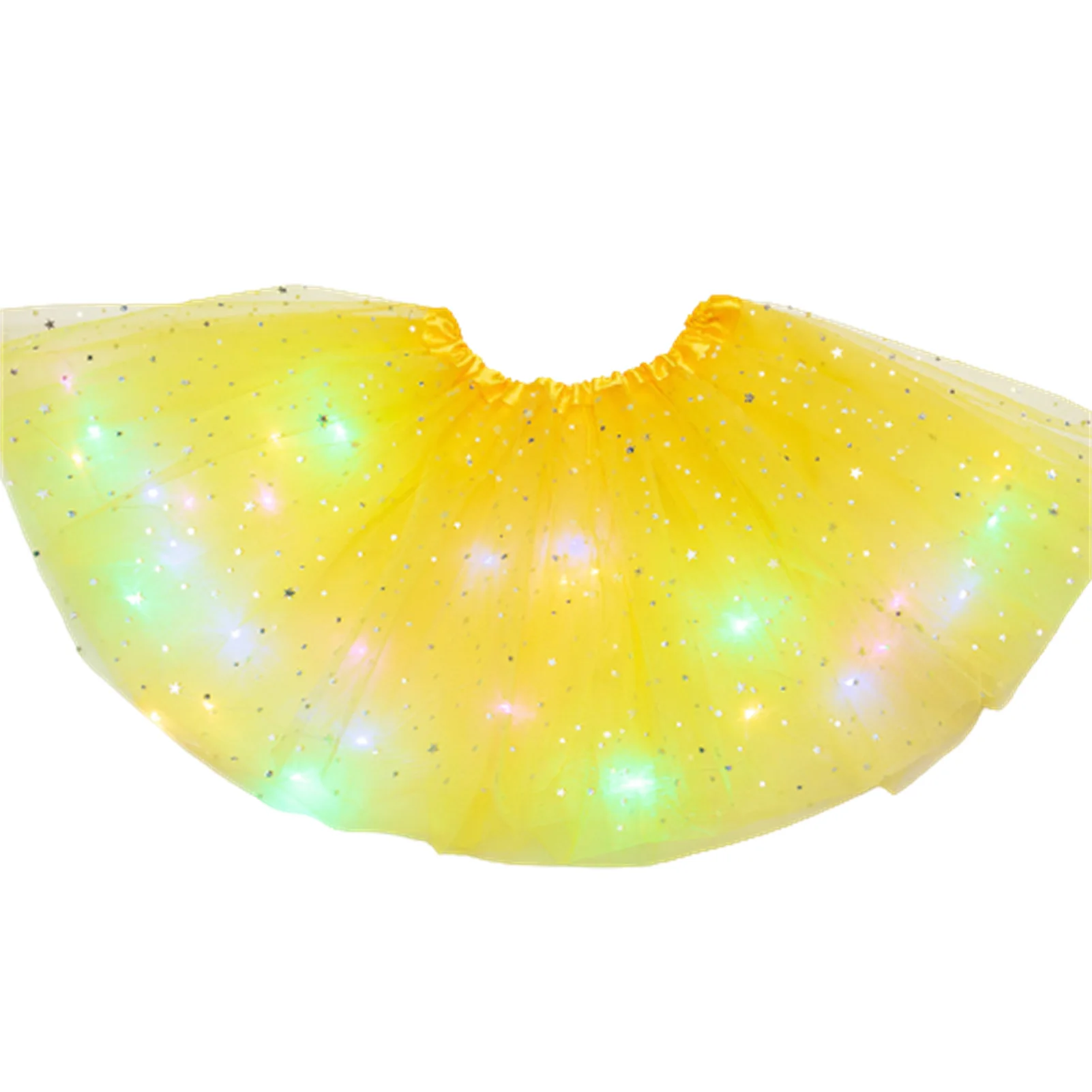 

Baby girl glowing LED Fairy Skirt Kids Fancy Party Costume Elastic Dress 3-12 Years Old Girls