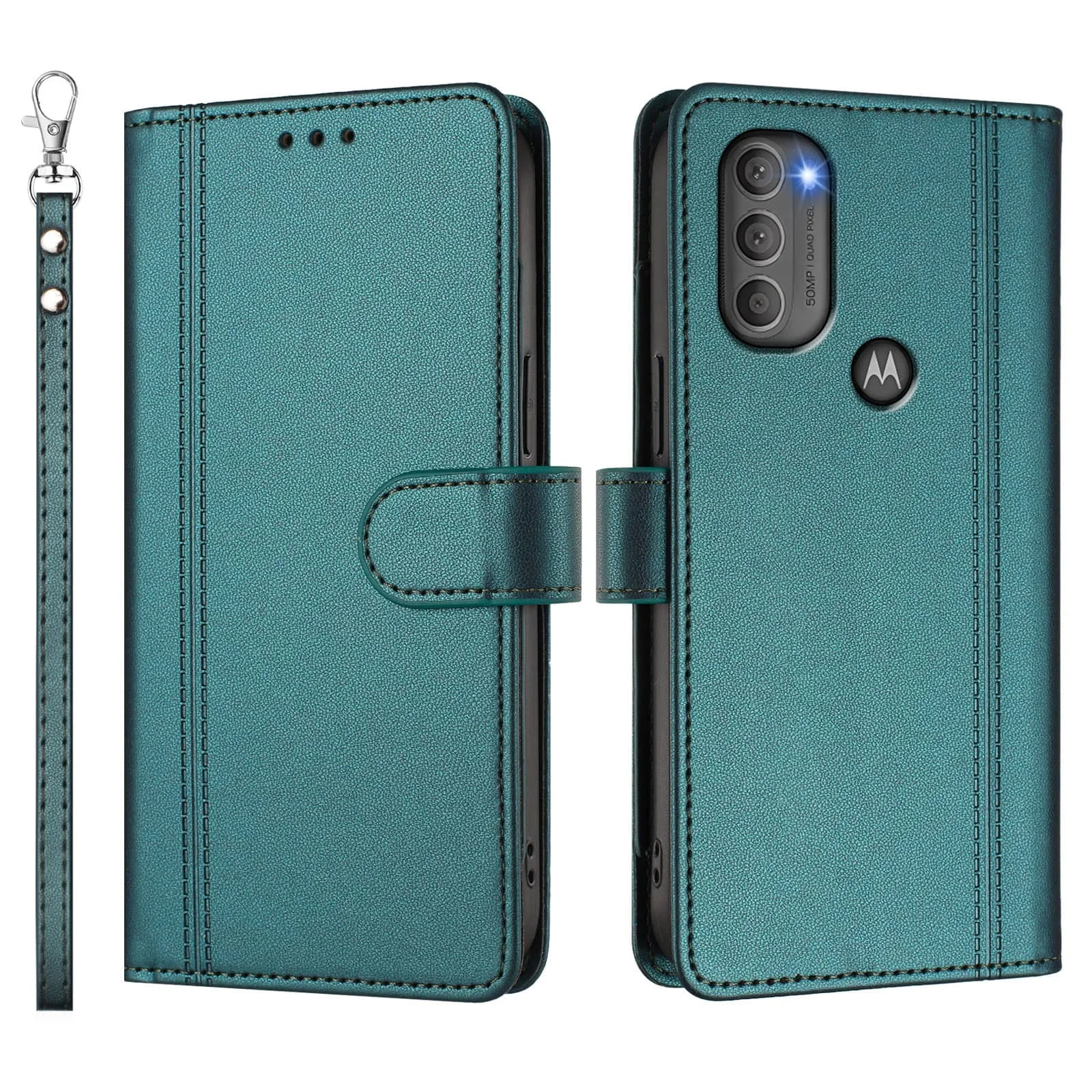 Slim Flip Magnetic Clasp Wallet Case with Enhanced Protection