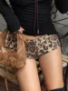 Dulzura Women’S Leopard Sequins Slim Shorts Sexy Casual Clothes For Ladies Party Club Streetwear Autumn Winter 1