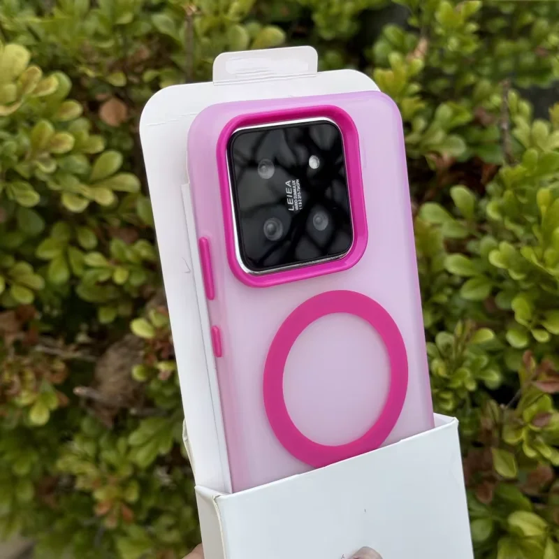 Matte Clear Magnetic Wireless Charging Shockproof Candy Color Case