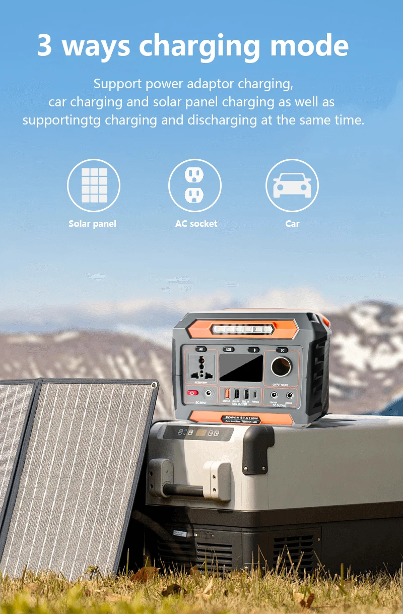 Flashfish 300W Portable Solar Power Station Mobile Backup Emergency EU Plug for Car Camping Solar Panel Source