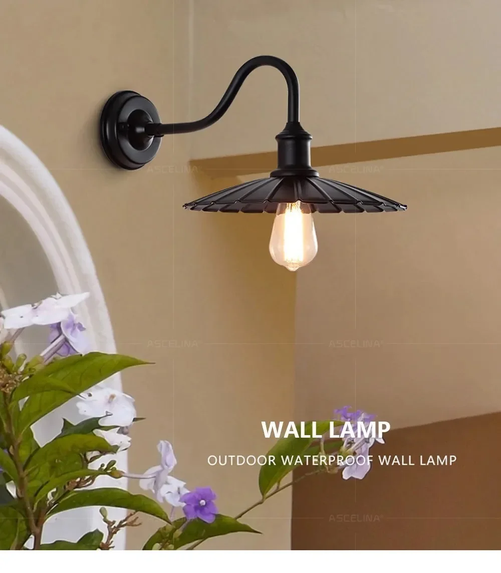 Industry Wall Lamp Retro Waterproof Wall Light For Courtyard Balcony Entrance staircase Hallway Bedroom Vintage Decor Fixtures