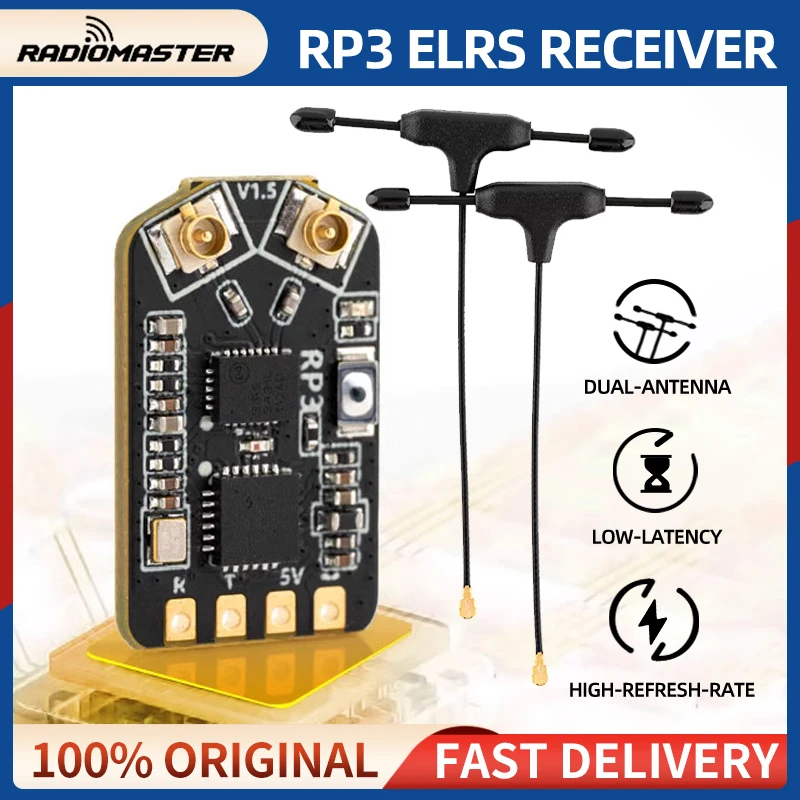 RadioMaster RP3 V2 Diversity ExpressLRS ELRS V3.0 2.4GHZ Nano Receiver Dual Antenna For RC Plane FPV Drone Tinywhoop Long Range