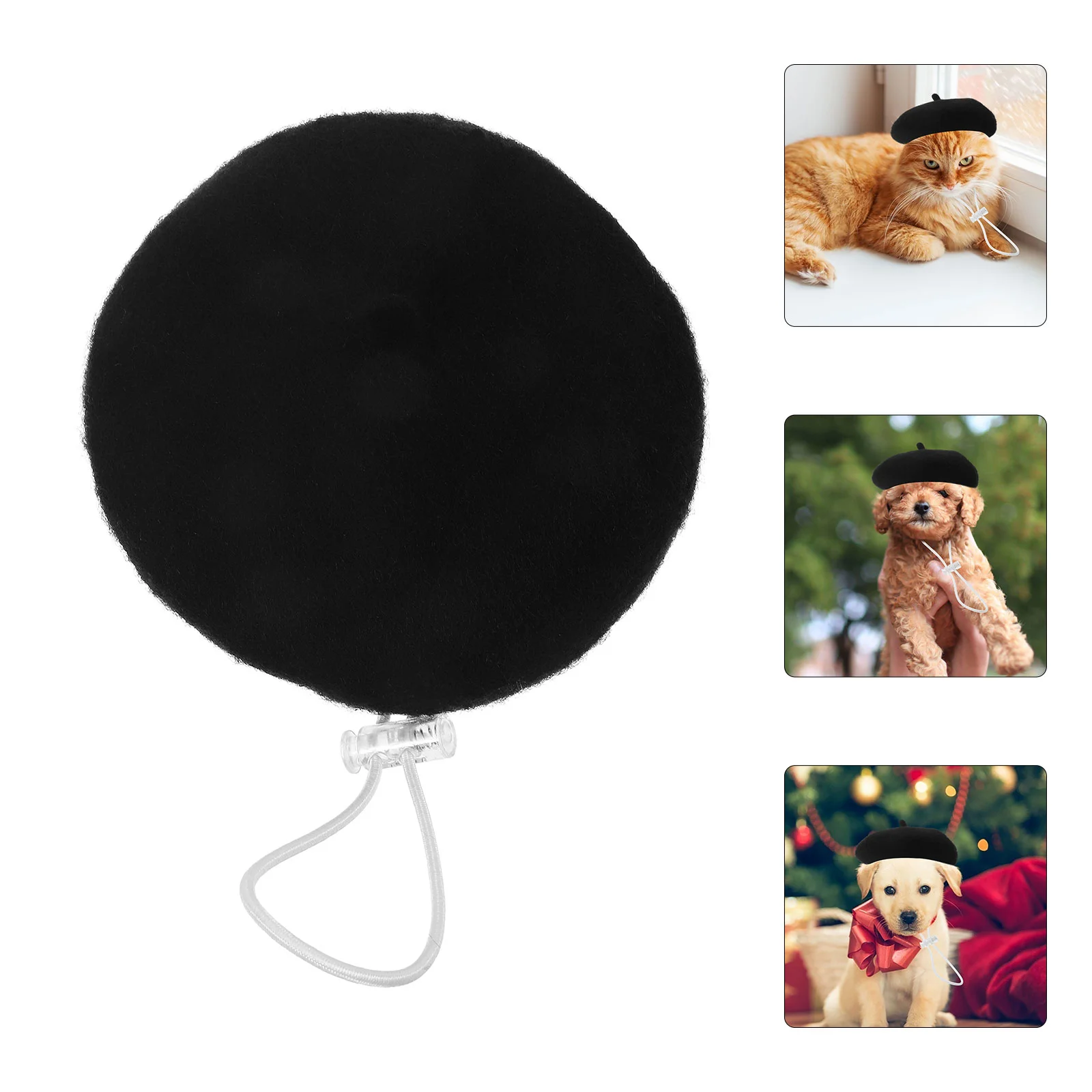 

Dog Beret Hat Pet Hat Party Dog Cat Hat Party Pet Costume Puppy Headdress Cosplay Party Cat Hat