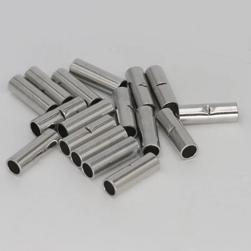 BN Copper Electrical Wire Cable Connection Crimp Sleeve Tubular Ferrule Lug Connector Non-Insulated Tube Butt Splices Terminal wire connectors