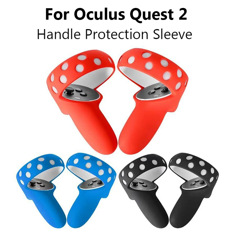 VR Handle Silicone Protective Case Grip Controller Ring Cover Anti-slip Sweat Drop for Oculus Quest 2 VR Protective Accessories