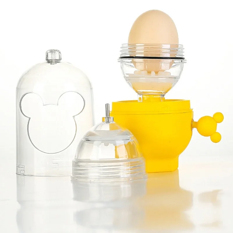Egg Beater Egg Yolk Mixer Hand Powered Golden Egg Maker Inside Mixer Kitchen Cooking Gadget Portable Egg Cooker Tool Scrambler Shaker